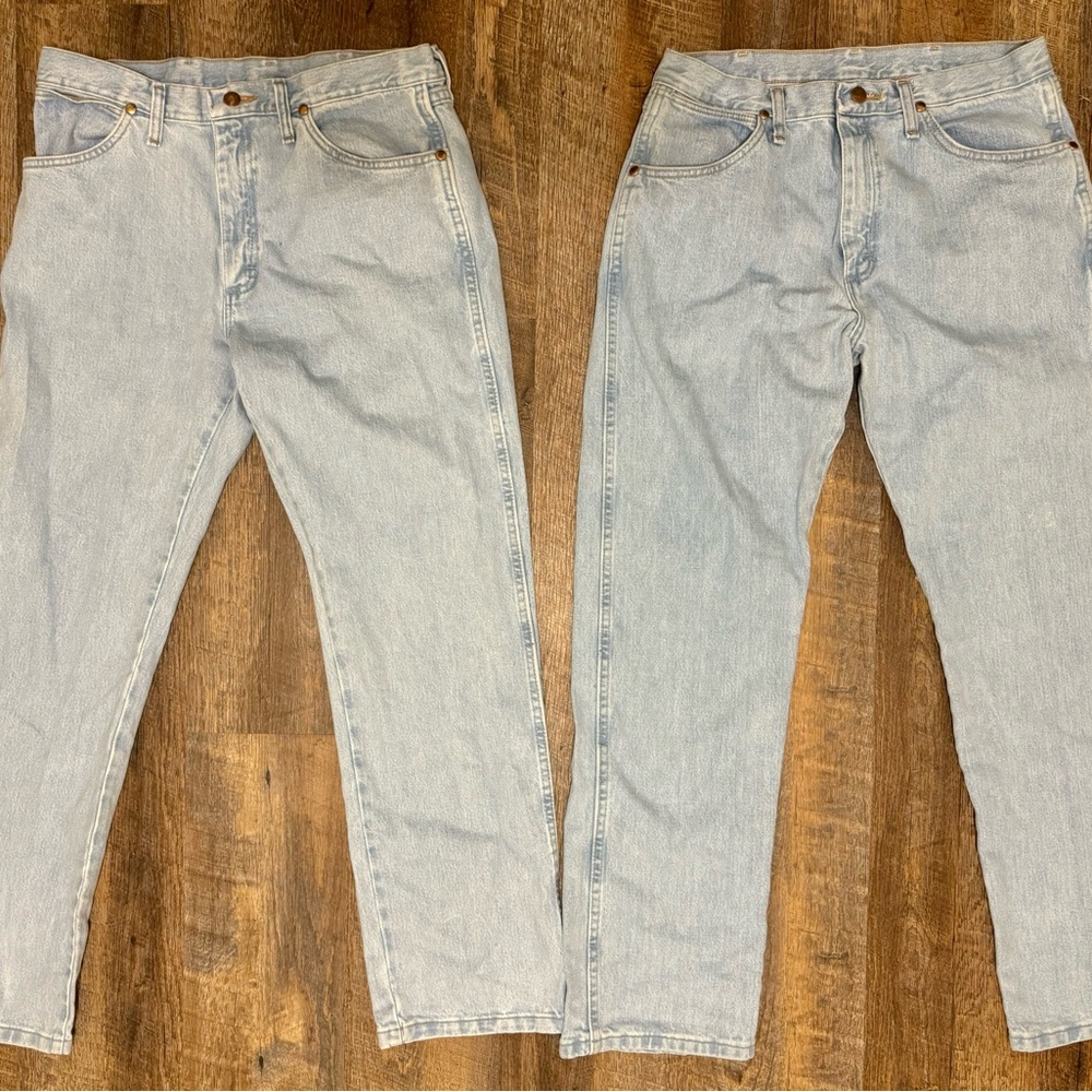 Wrangler Men's Cowboy Cut Bleach Slim Fit Active Flex Jeans